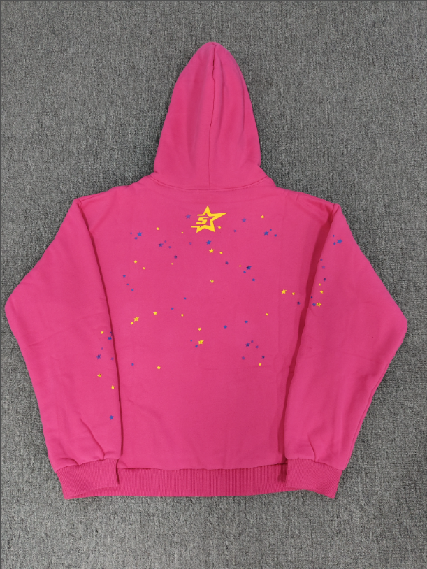 Hot Pink/Black Sp5der Hoodie