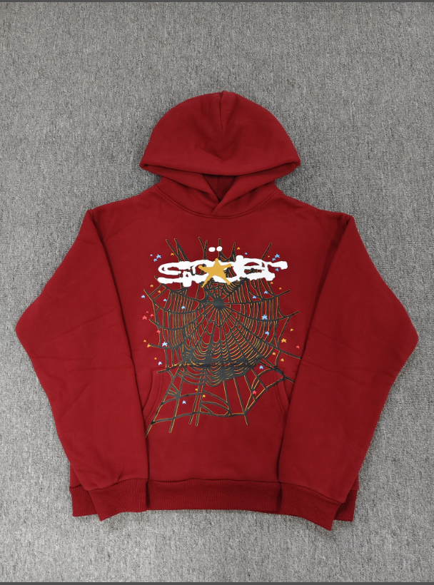 Red/Black Go Web Sp5der Hoodie