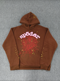 Brown/Red Sp5der Hoodie