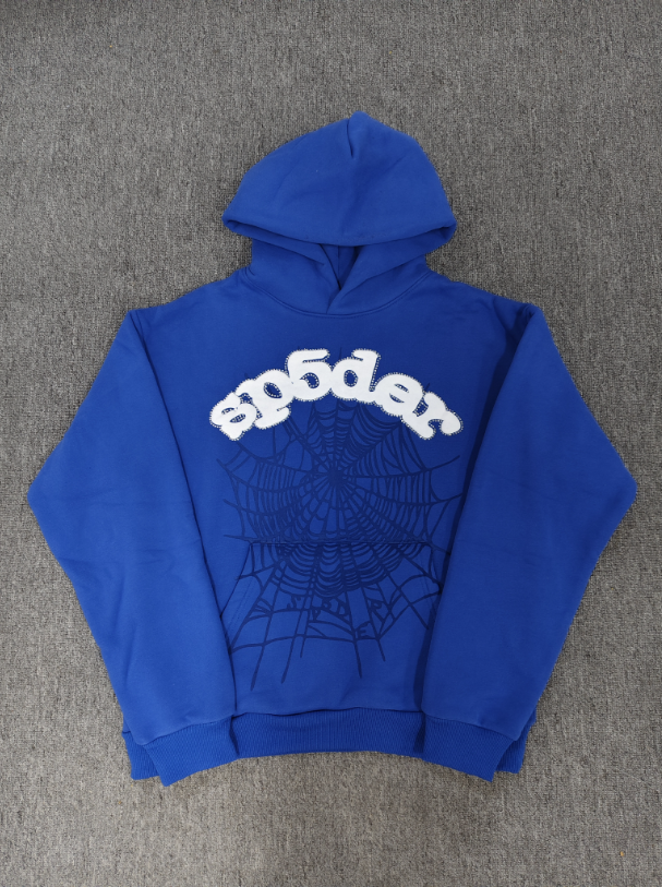 Blue/White Sp5der Hoodie