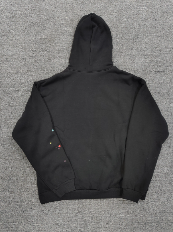 Black multicolor Sp5der Hoodie