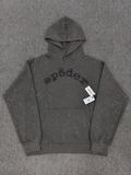 Grey/Black Rhinestone Sp5der Hoodie