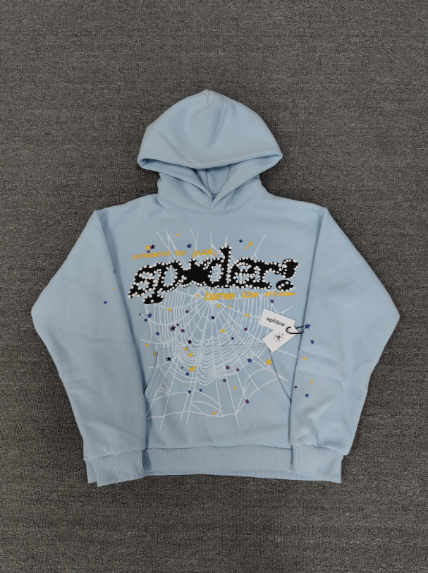 Black / Blue Go Web Sp5der Hoodie