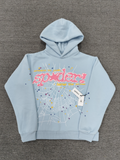 Light Blue Multicolor Go Web Sp5der Hoodie