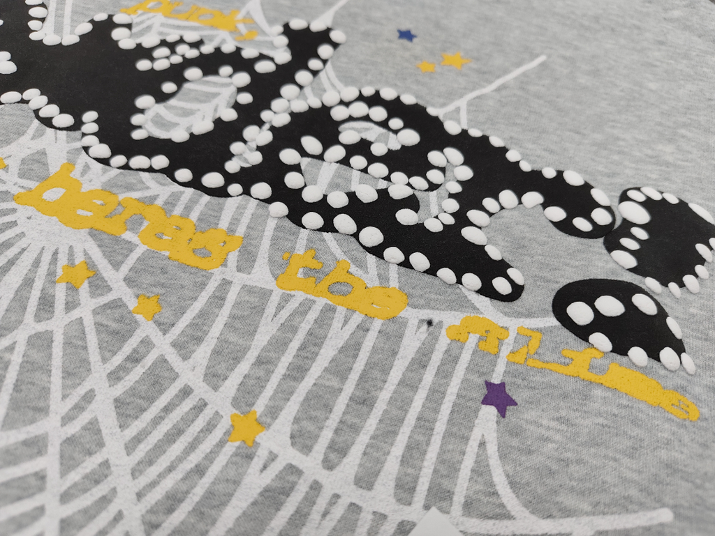 Grey / Black Go Web Sp5der Hoodie