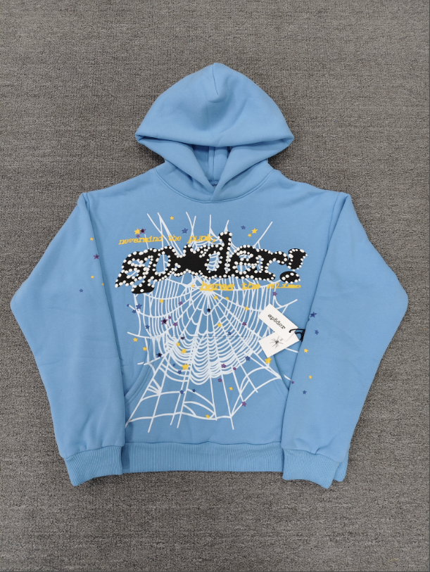Blue / Black Go Web Sp5der Hoodie