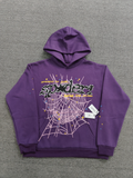 Purple / Black Go Web Sp5der Hoodie