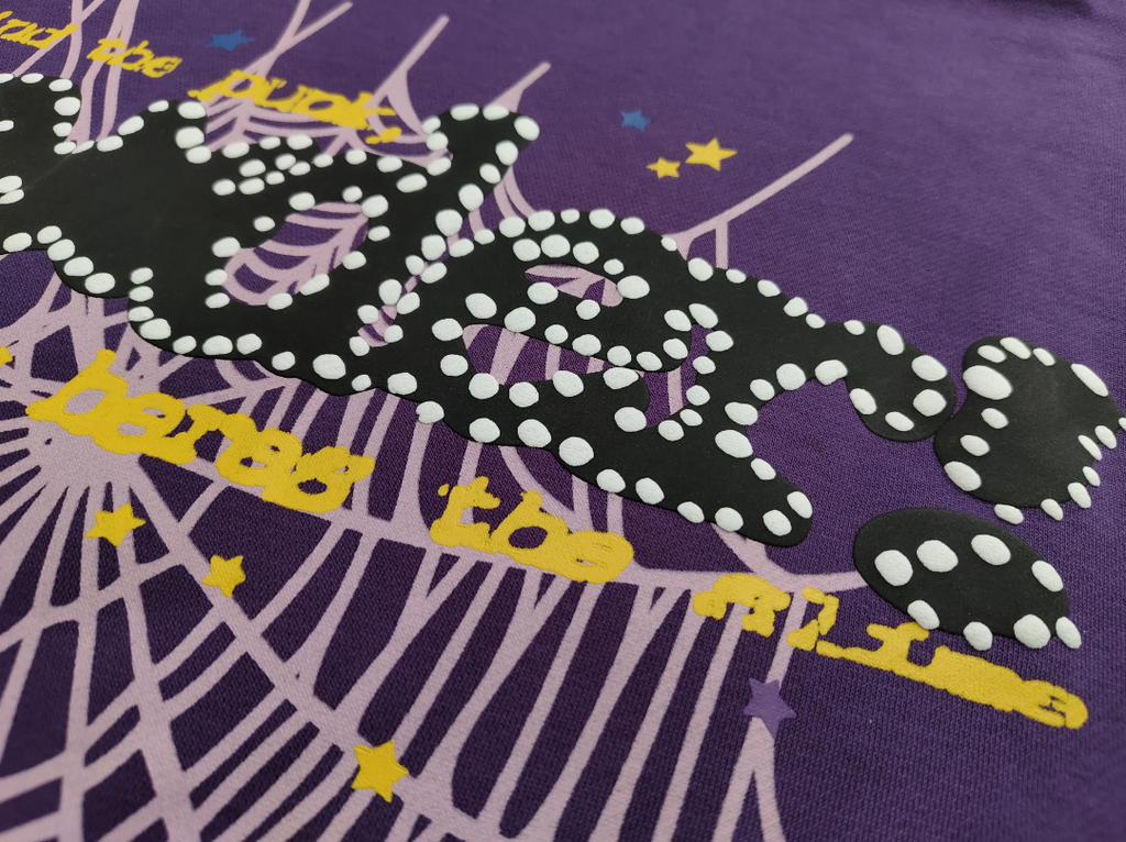Purple / Black Go Web Sp5der Hoodie