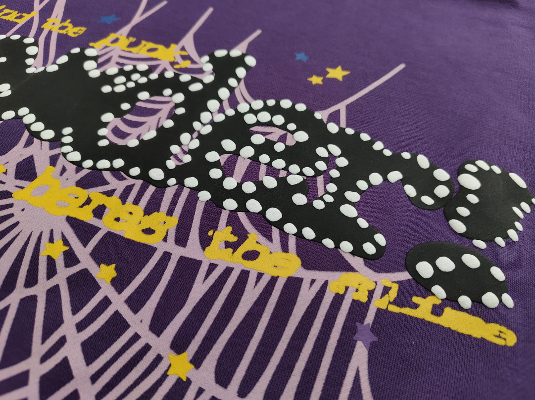 Purple / Black Go Web Sp5der Hoodie