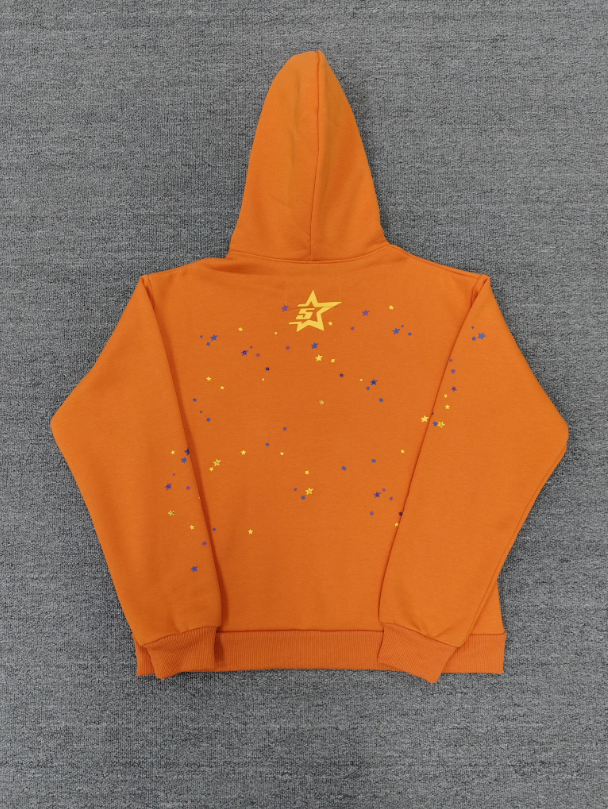 Orange / Black Go Web Sp5der Hoodie