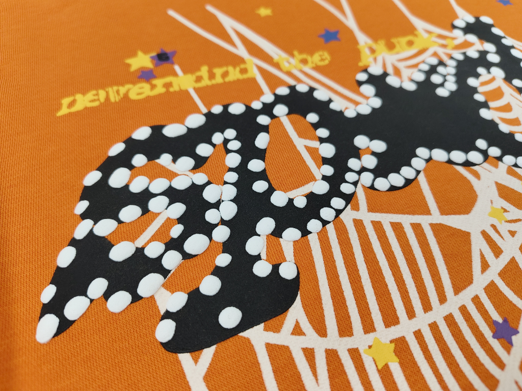 Orange / Black Go Web Sp5der Hoodie