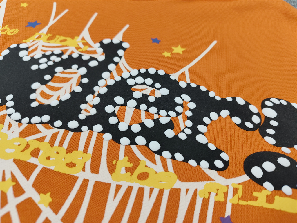 Orange / Black Go Web Sp5der Hoodie