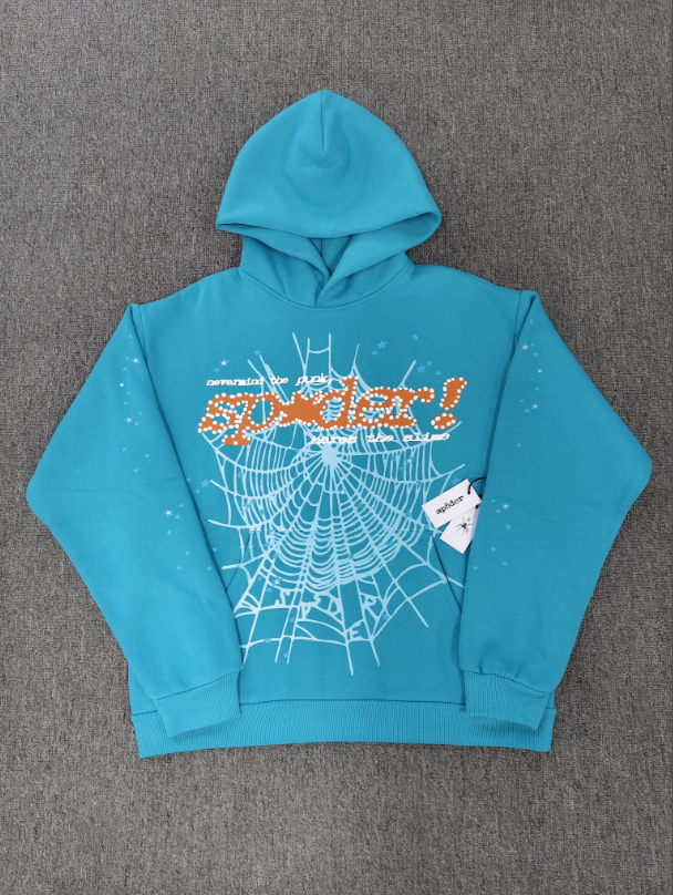 Blue / Orange Go Web Sp5der Hoodie