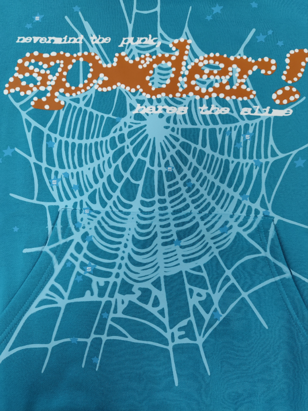 Blue / Orange Go Web Sp5der Hoodie