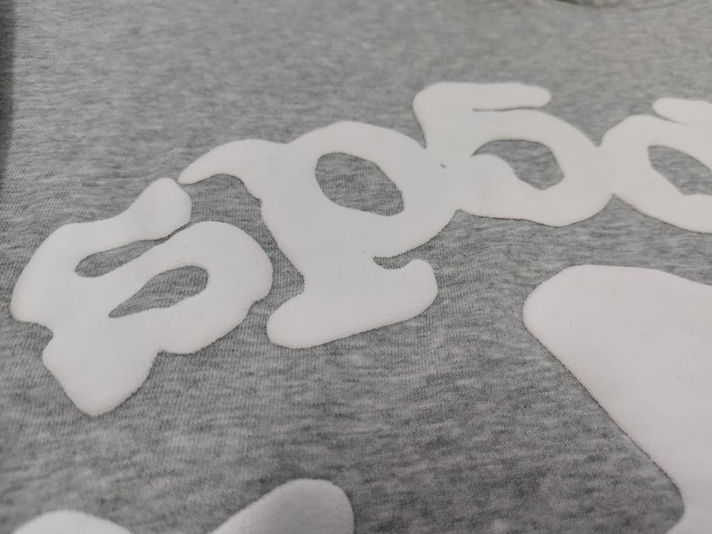 Grey / White Star Sp5der Hoodie