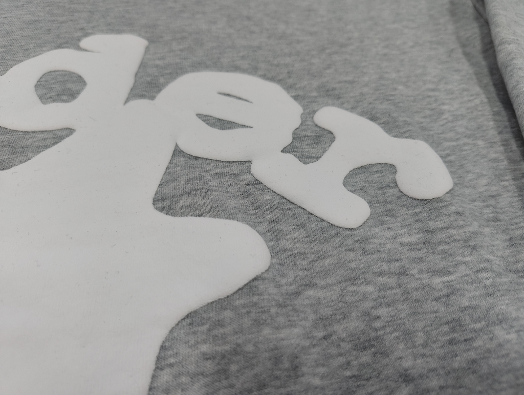Grey / White Star Sp5der Hoodie