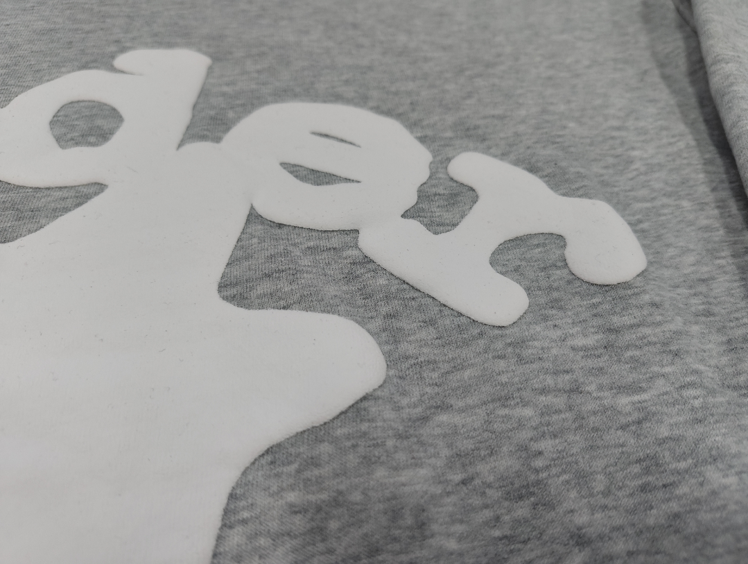 Grey / White Star Sp5der Hoodie