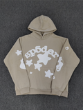 Tan / White Star Sp5der Hoodie
