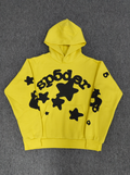 Yellow / Black Star Sp5der Hoodie