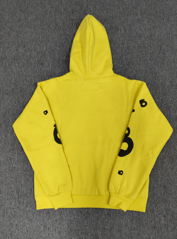 Yellow / Black Star Sp5der Hoodie
