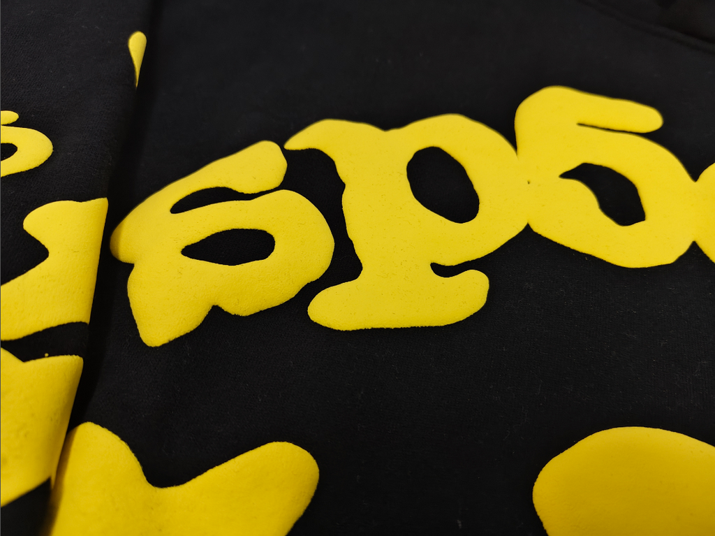 Black / Yellow Star Sp5der Hoodie
