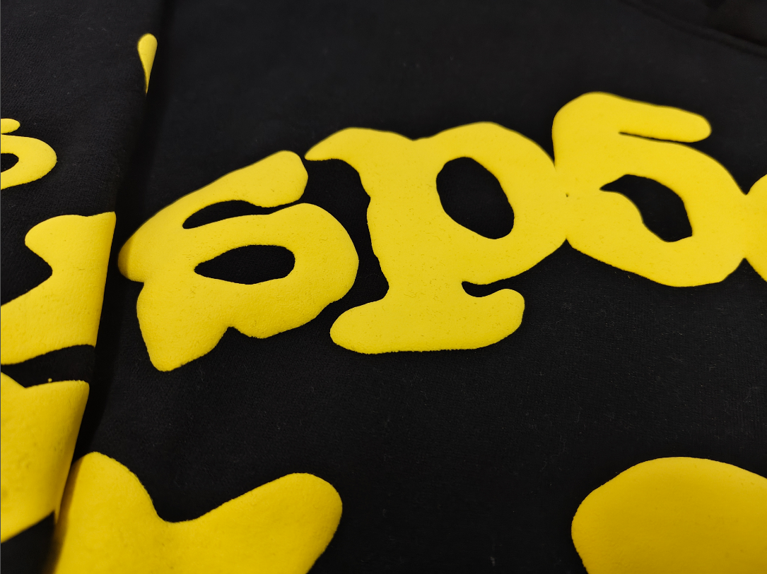 Black / Yellow Star Sp5der Hoodie