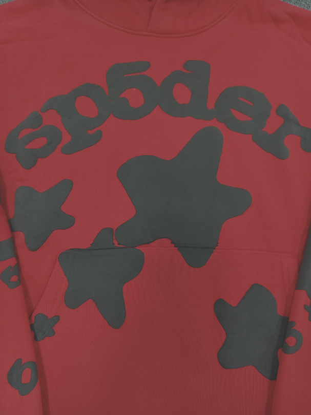 Red / Black Star Sp5der Hoodie