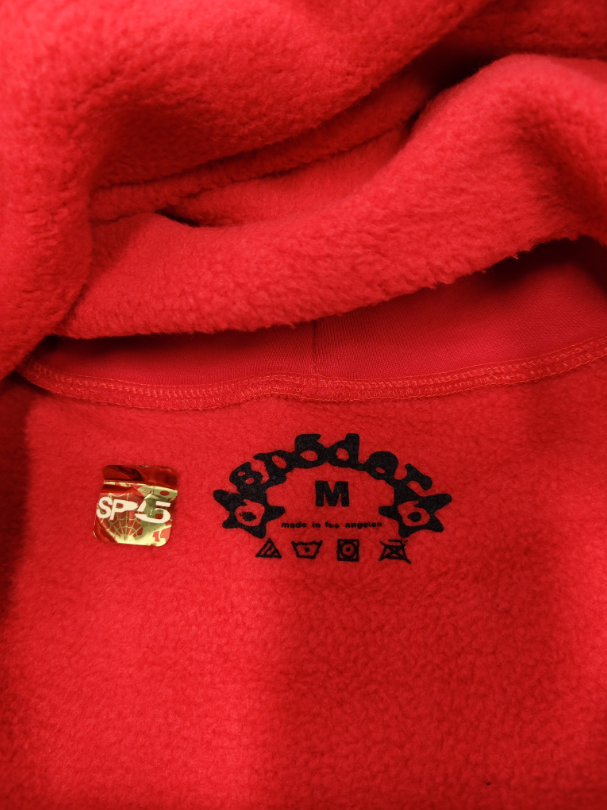 Red / Black Star Sp5der Hoodie