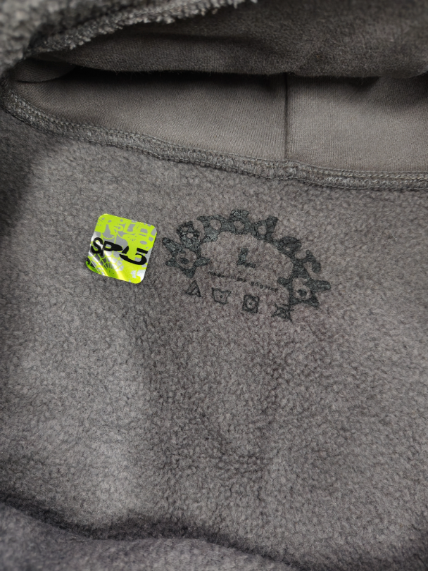 Grey / Green Star Sp5der Hoodie
