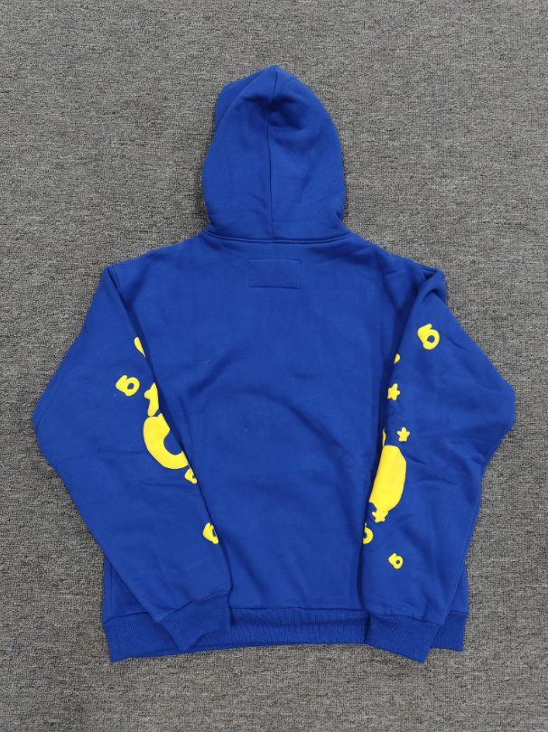 Blue / Yellow Star Sp5der Hoodie
