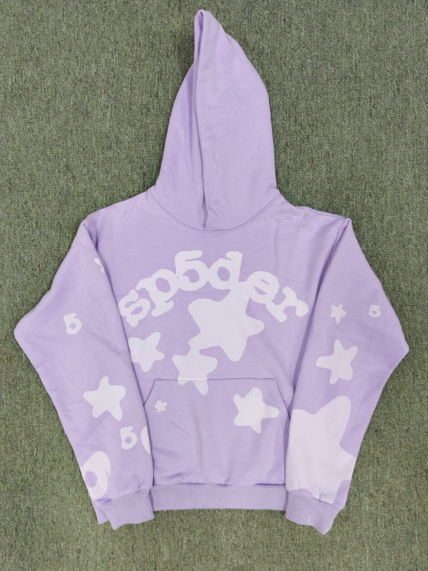 Light Purple Star Sp5der Hoodie