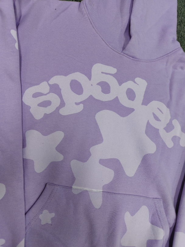 Light Purple Star Sp5der Hoodie