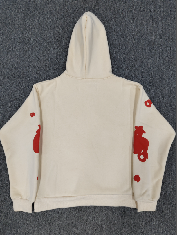 Tan / Red Star Sp5der Hoodie
