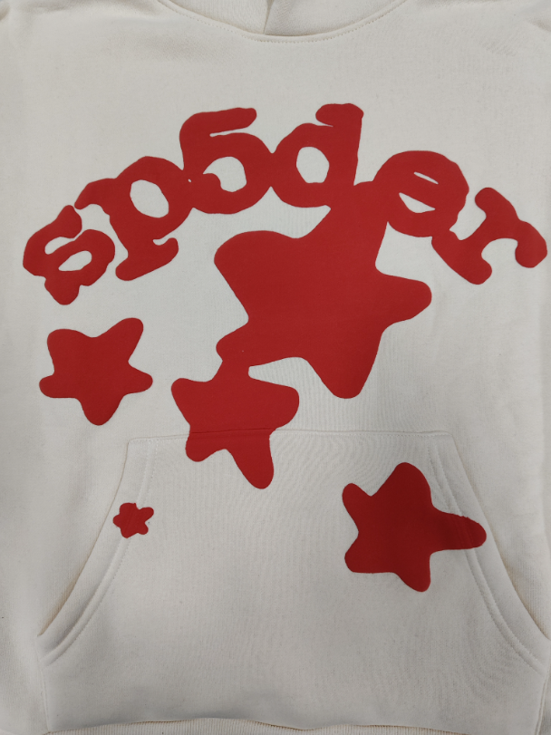 Tan / Red Star Sp5der Hoodie