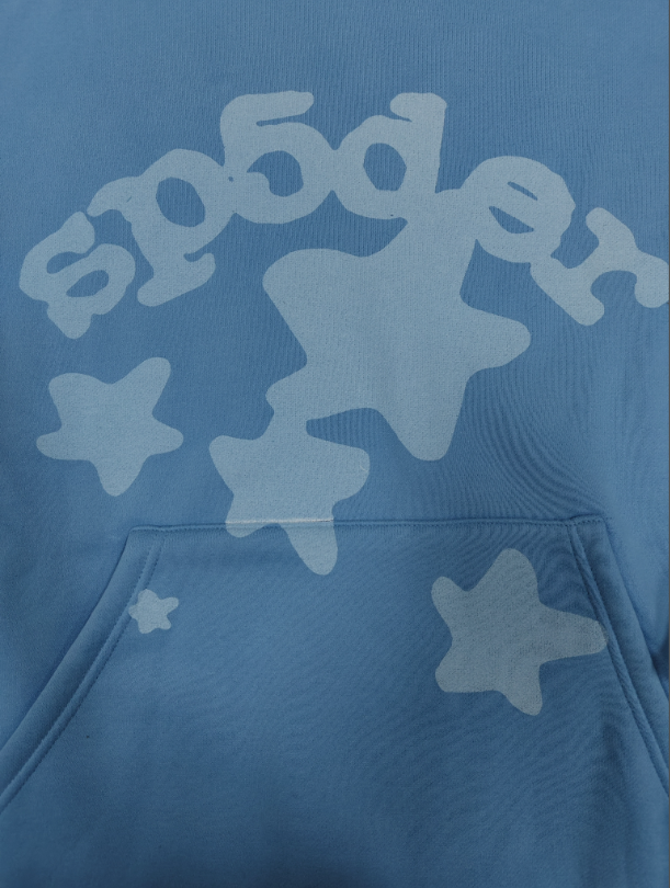 Light Blue Star Sp5der Hoodie