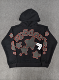 Black / Grey / Red Star Sp5der Hoodie