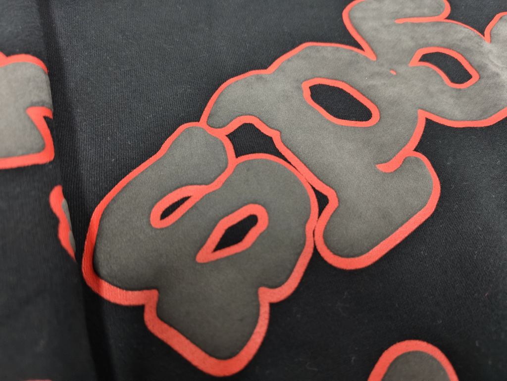 Black / Grey / Red Star Sp5der Hoodie