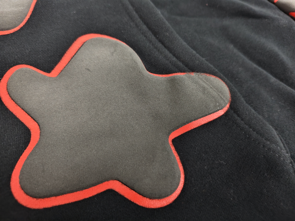Black / Grey / Red Star Sp5der Hoodie