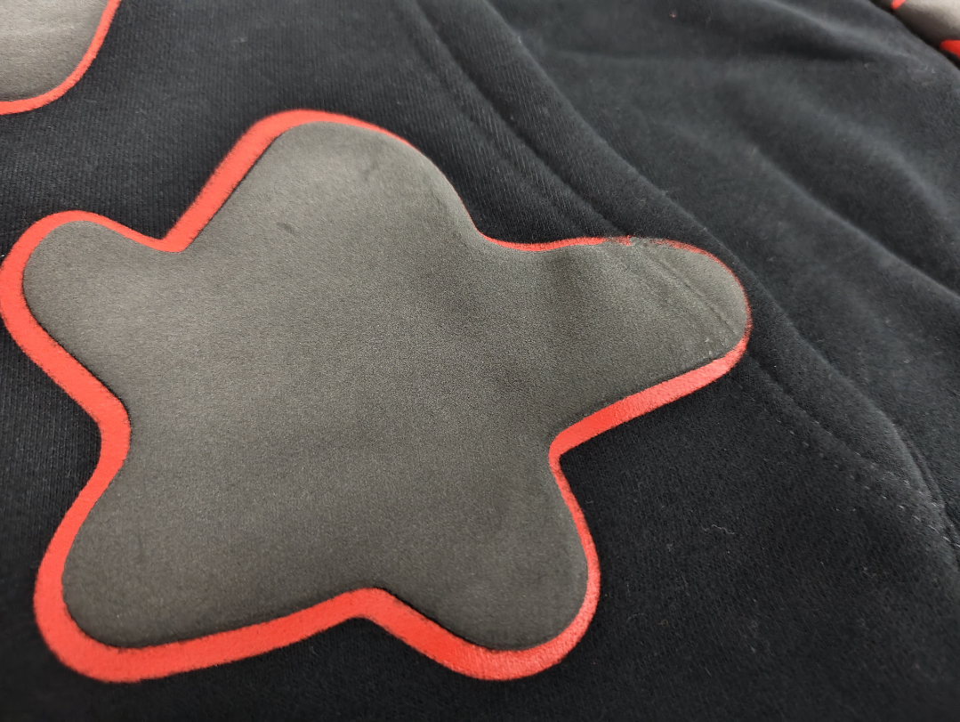 Black / Grey / Red Star Sp5der Hoodie