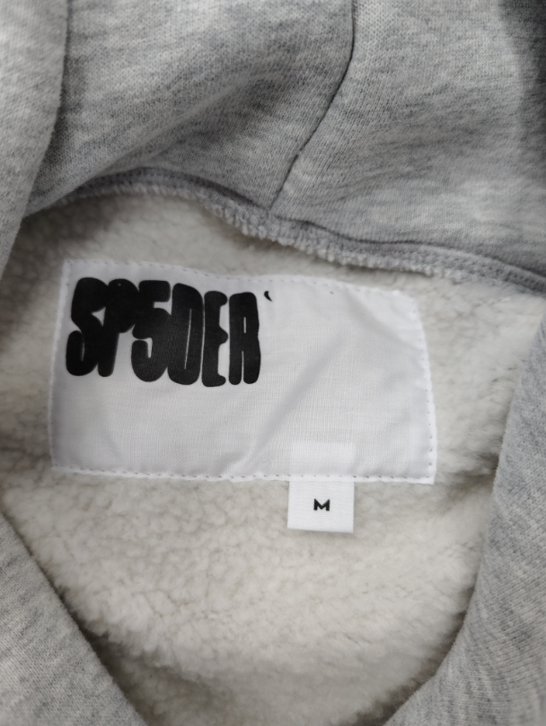 Grey / Pink Star Sp5der Hoodie