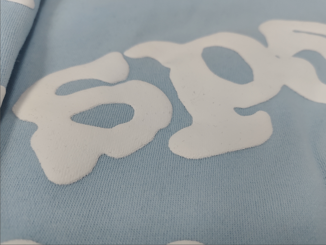 Light Blue / White Star Sp5der Hoodie