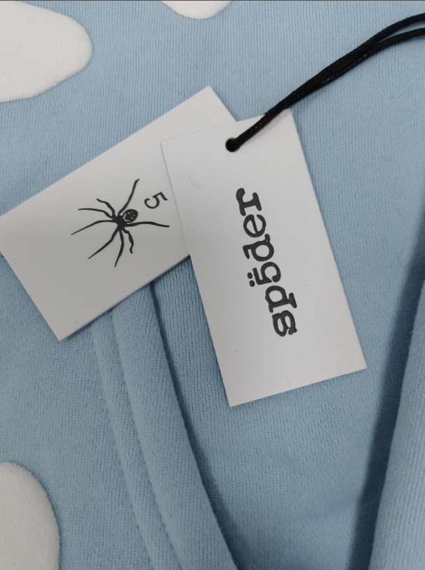 Light Blue / White Star Sp5der Hoodie