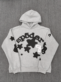 Grey / Black Star Sp5der Hoodie