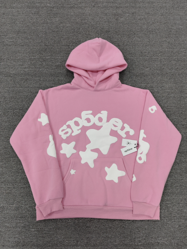 Light Pink / White Star Spider Hoodie