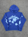 Blue / Light Blue Star Sp5der Hoodie