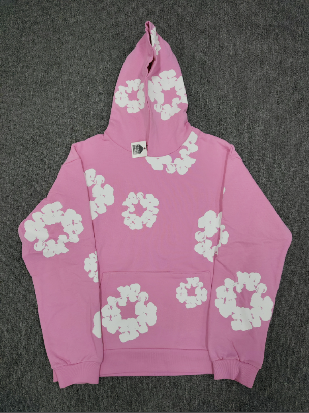 Pink / White Denim Tears Hoodie