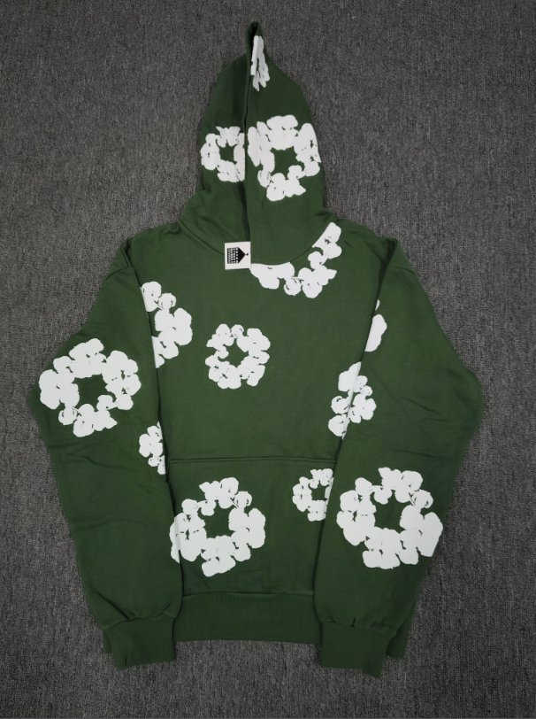 Green / White Denim Tears Hoodie
