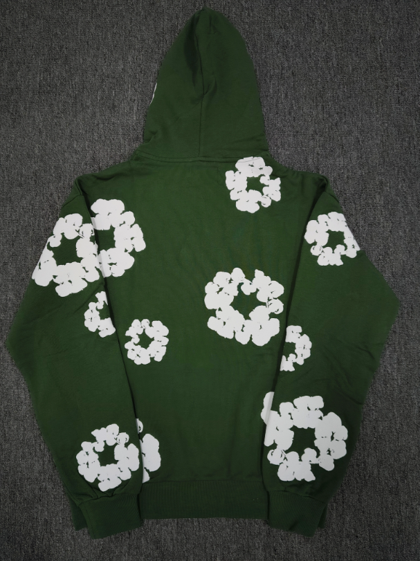 Green / White Denim Tears Hoodie