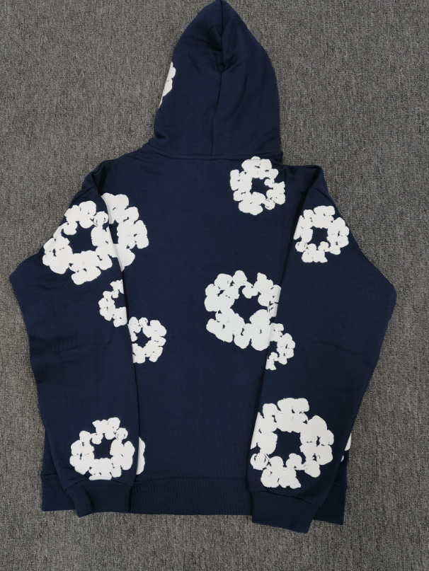 Dark Blue / White Denim Tears Hoodie