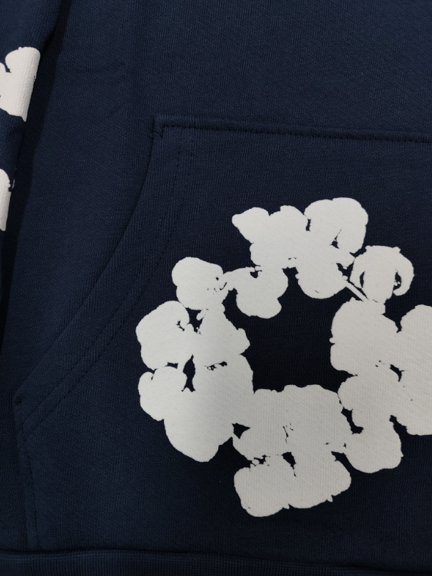 Dark Blue / White Denim Tears Hoodie